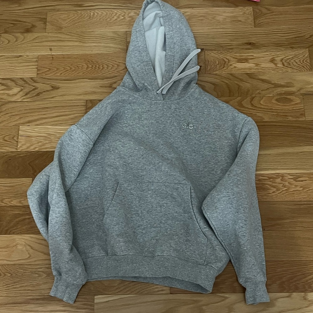 ALO Yoga Light Gray Hoodie Sweater